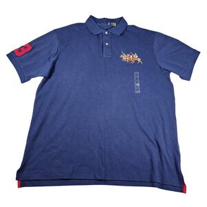 Polo Ralph Lauren Men's Navy Blue Polo Shirt Big Pony Embroidered XLT NW Cut Tag